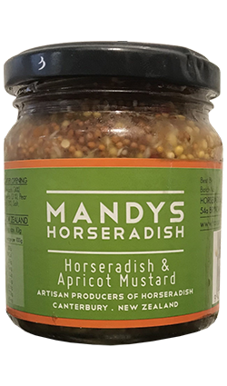 Mandys Horseradish and Apricot Mustard 200gm